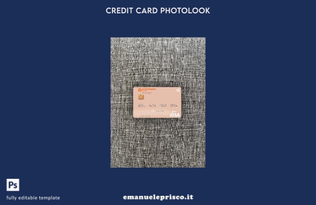 modello frontale photolook con carta di debito visto Montenegro Hipotekarna Bank